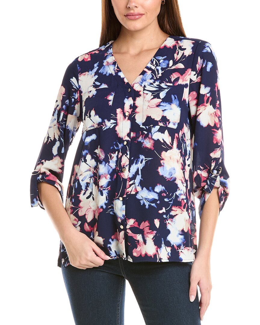 Туника Jones New York Roll-Up Tab, синий 
Туника Jones New York Roll-Up Tab, синий