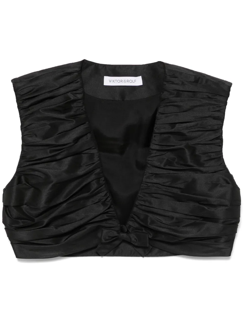 Укороченный топ со складками Viktor & Rolf, черный
Укороченный топ со складками Viktor & Rolf, черный