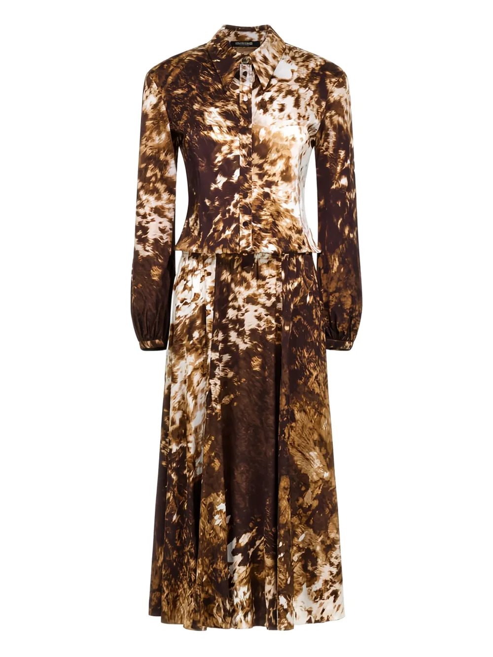 Платье миди со складками и принтом Roberto Cavalli, коричневый
Платье миди со складками и принтом Roberto Cavalli, коричневый