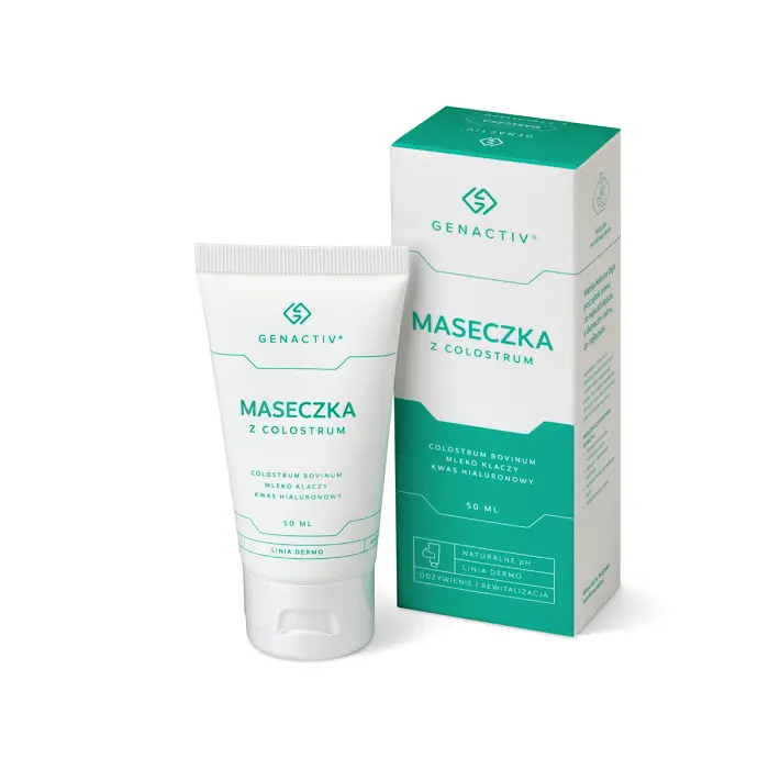 Maseczka Z Colostrum Genactiv (Colostrigen) медицинская маска, 50 ml 
Maseczka Z Colostrum Genactiv (Colostrigen) медицинская маска, 50 ml