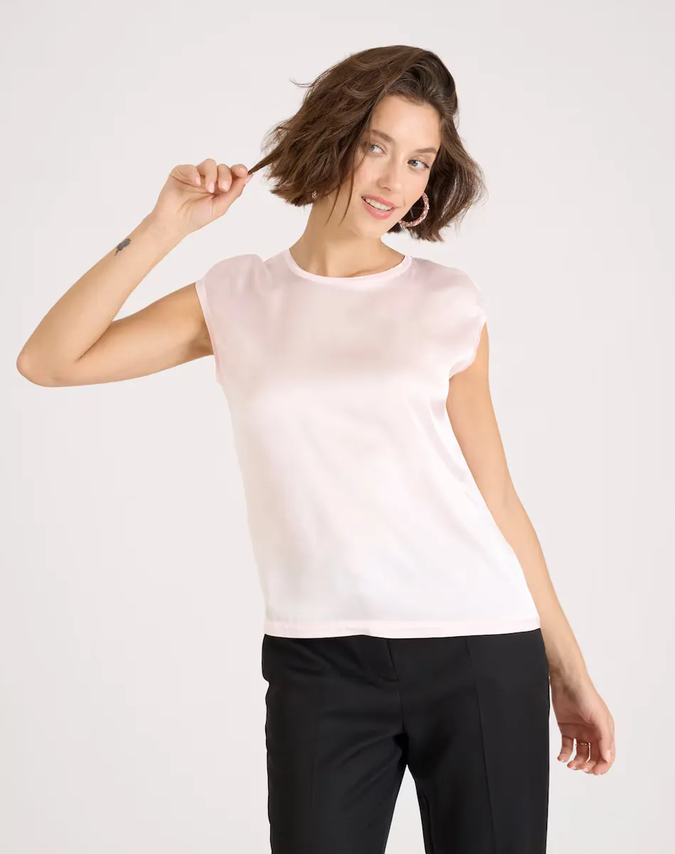 Женская блузка без рукавов с круглым вырезом Naf Naf, розовый
Женская блузка без рукавов с круглым вырезом Naf Naf, розовый