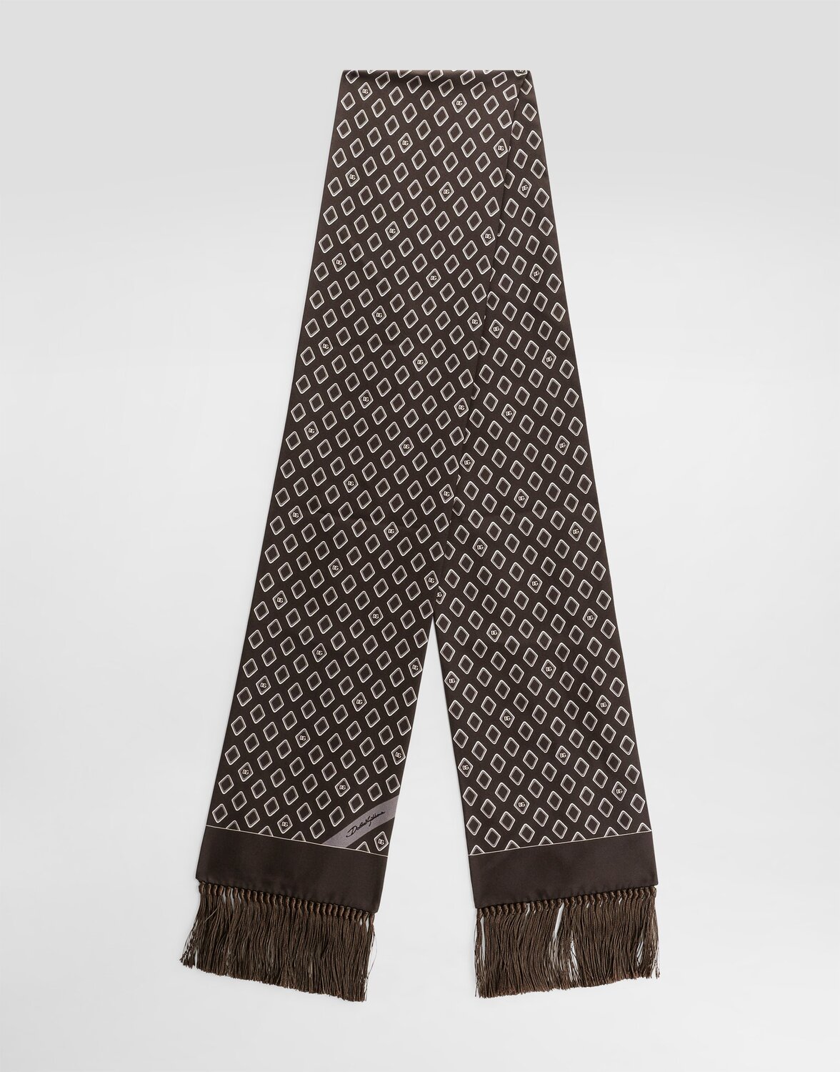 Шарф из шелкового твила с микроузором и логотипом Dolce & Gabbana, мультиколор
Шарф из шелкового твила с микроузором и логотипом Dolce & Gabbana, мультиколор