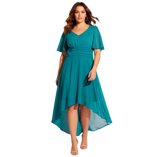 Женское платье миди plus size high-low Avenue, Deep Teal
Женское платье миди plus size high-low Avenue, Deep Teal