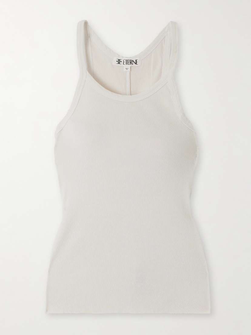 Майка из хлопчатобумажного трикотажа в рубчик Éterne, белый
Майка из хлопчатобумажного трикотажа в рубчик Éterne, белый