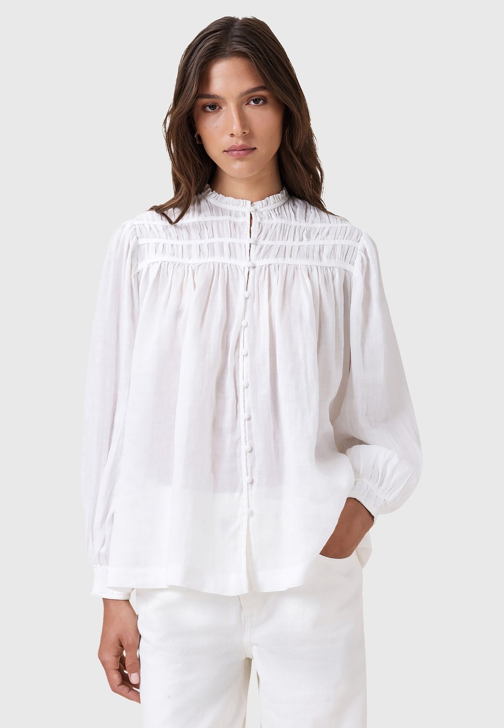 Блузка на пуговицах ETTI AllSaints, белый
Блузка на пуговицах ETTI AllSaints, белый