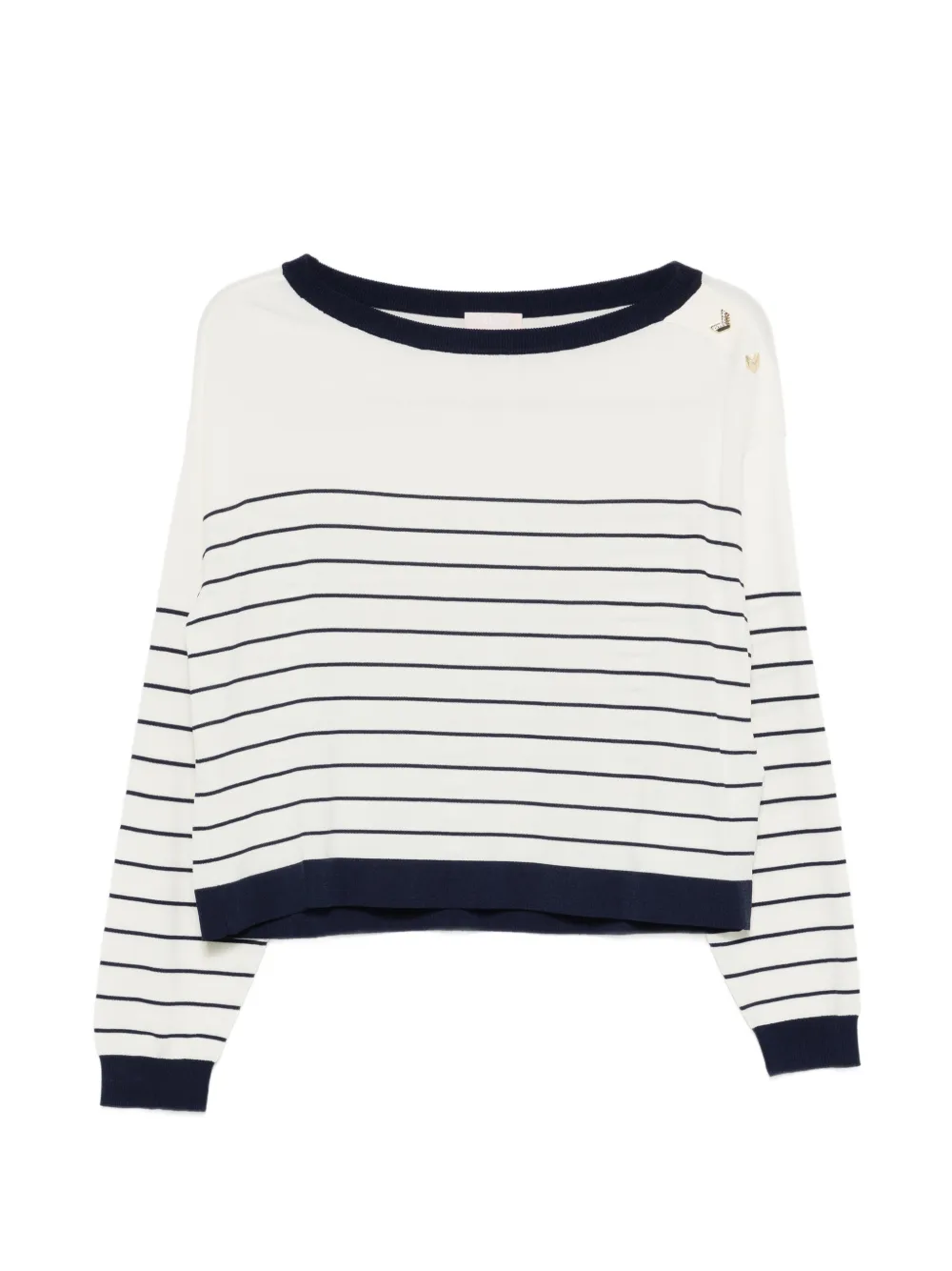 Полосатый топ на пуговицах Liu Jo, бежевый
Полосатый топ на пуговицах Liu Jo, бежевый