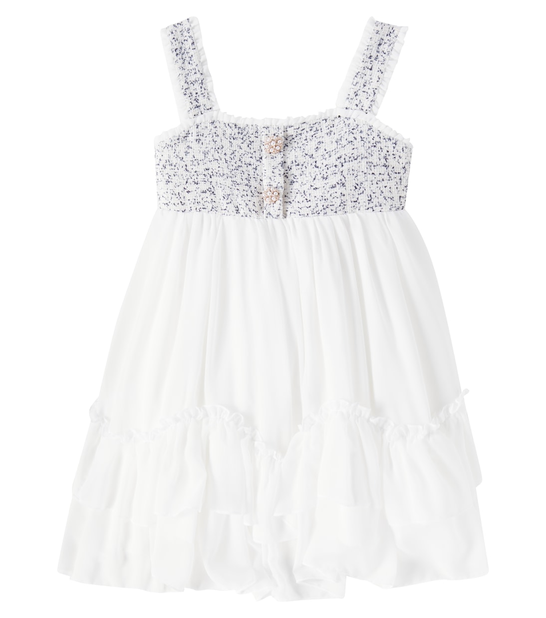 Твидовое и шифоновое платье Patachou, экрю
Твидовое и шифоновое платье Patachou, экрю