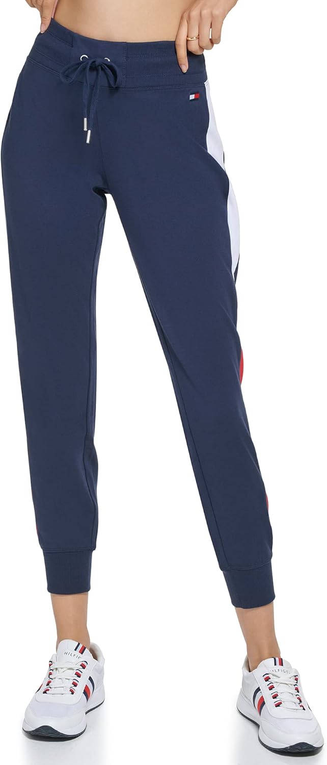 Женские зауженные спортивные брюки Tommy Hilfiger с цветными блоками и полосками по бокам, Navy
Женские зауженные спортивные брюки Tommy Hilfiger с цветными блоками и полосками по бокам, Navy