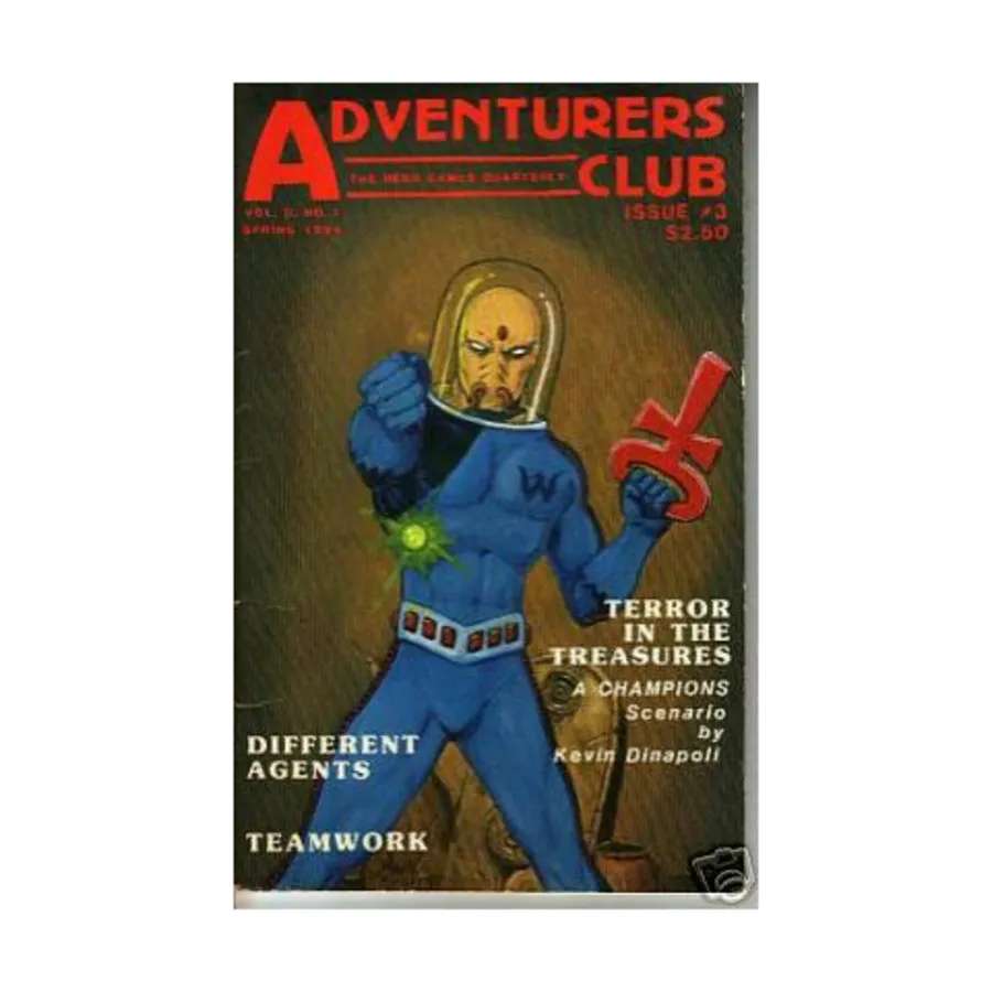 Журнал #3 "Terror in the Treasures - Champions Scenario, Different Agents", Adventurer's Club Magazine
Журнал #3 "Terror in the Treasures - Champions Scenario, Different Agents", Adventurer's Club Magazine