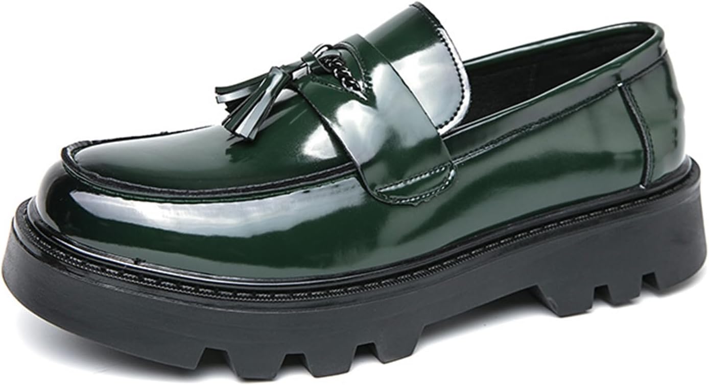 Мужские кожаные лоферы с кисточками на платформе, без шнурков, противоскользящие, низкие, с круглым носком, массивные пенни-туфли для делового, повседневного, официального выхода и вечеринок Generic, Green-e
Мужские кожаные лоферы с кисточками на платформе, без шнурков, противоскользящие, низкие, с круглым носком, массивные пенни-туфли для делового, повседневного, официального выхода и вечеринок Generic, Green-e