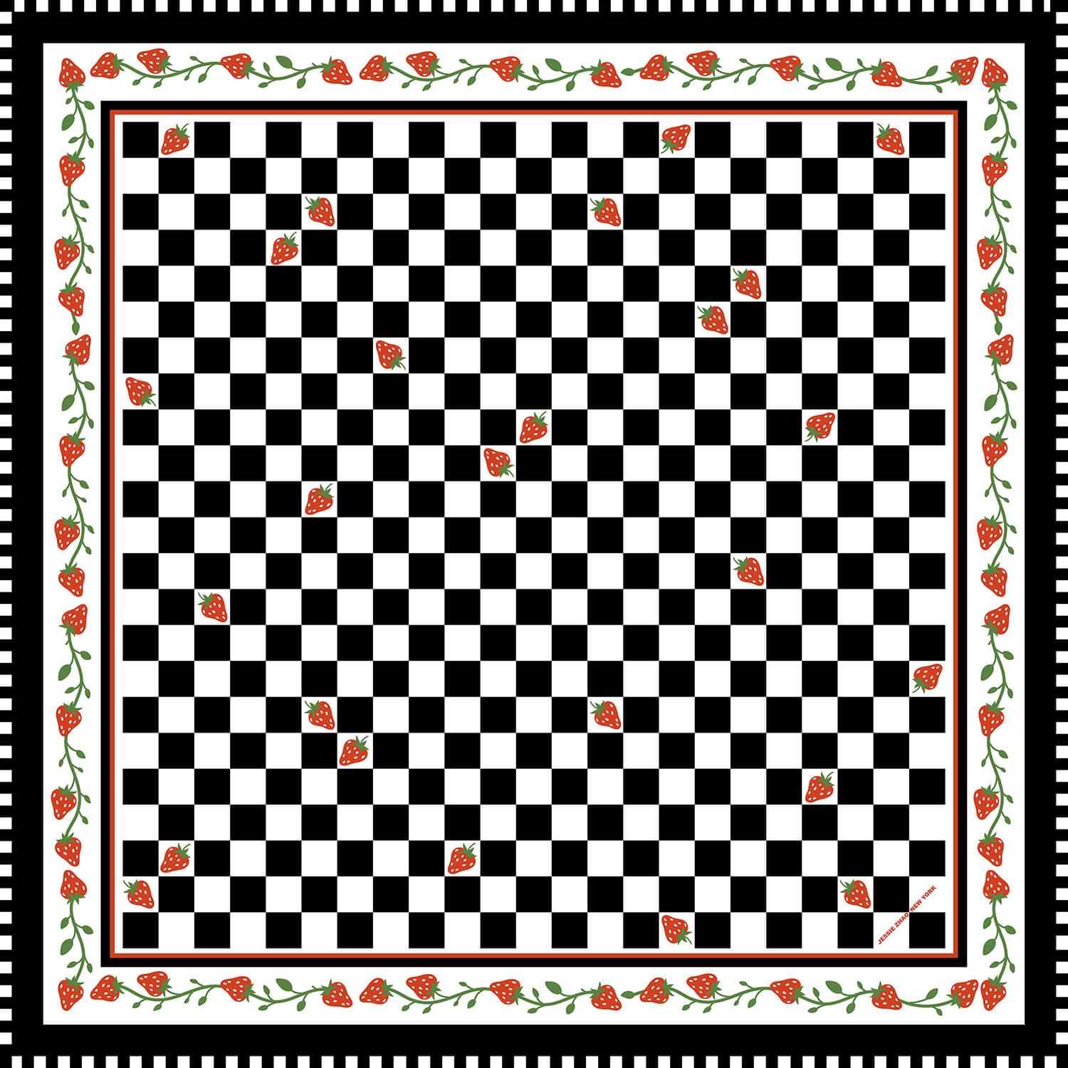 Двусторонний шелковый шарф шахматного воображения Jessie Zhao, черный/белый
Двусторонний шелковый шарф шахматного воображения Jessie Zhao, черный/белый