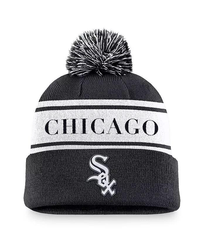 Мужская черная вязаная шапка с манжетами и помпоном в полоску Chicago White Sox Team Nike, черный
Мужская черная вязаная шапка с манжетами и помпоном в полоску Chicago White Sox Team Nike, черный