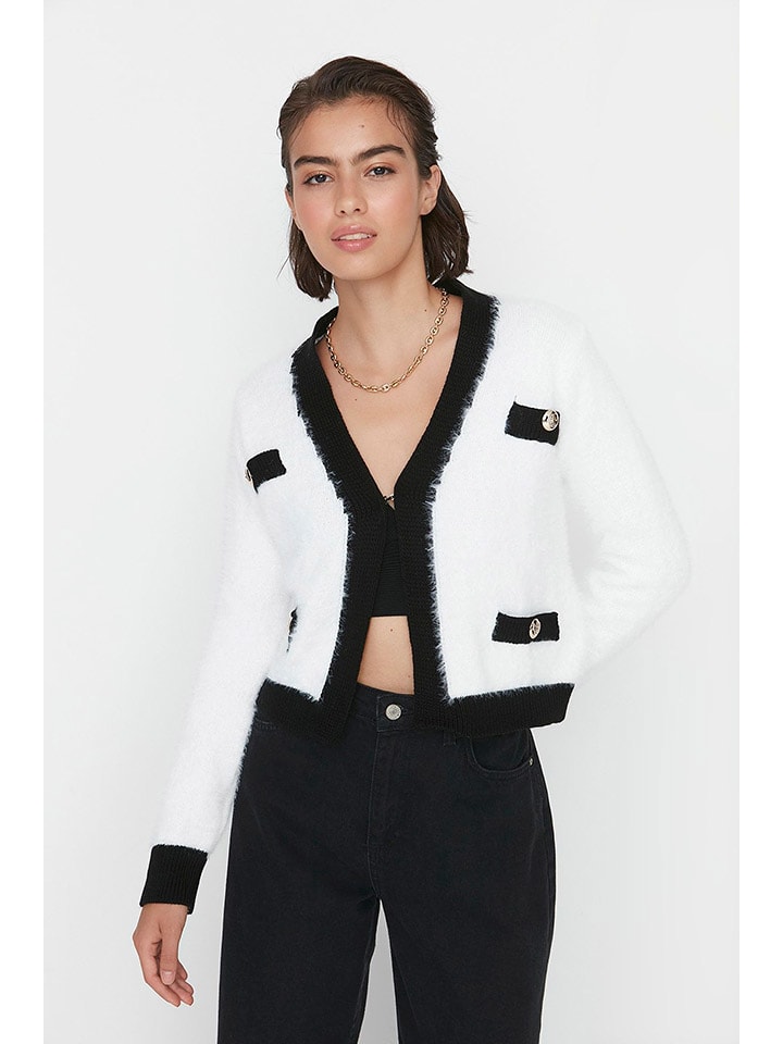 Кардиган trendyol, цвет creme/schwarz
Кардиган trendyol, цвет creme/schwarz