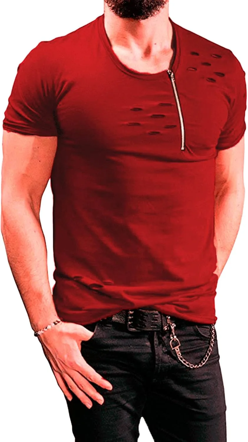 Мужская футболка с молнией Hole Zipper Tee для тренировок VgueElegc
Мужская футболка с молнией Hole Zipper Tee для тренировок VgueElegc