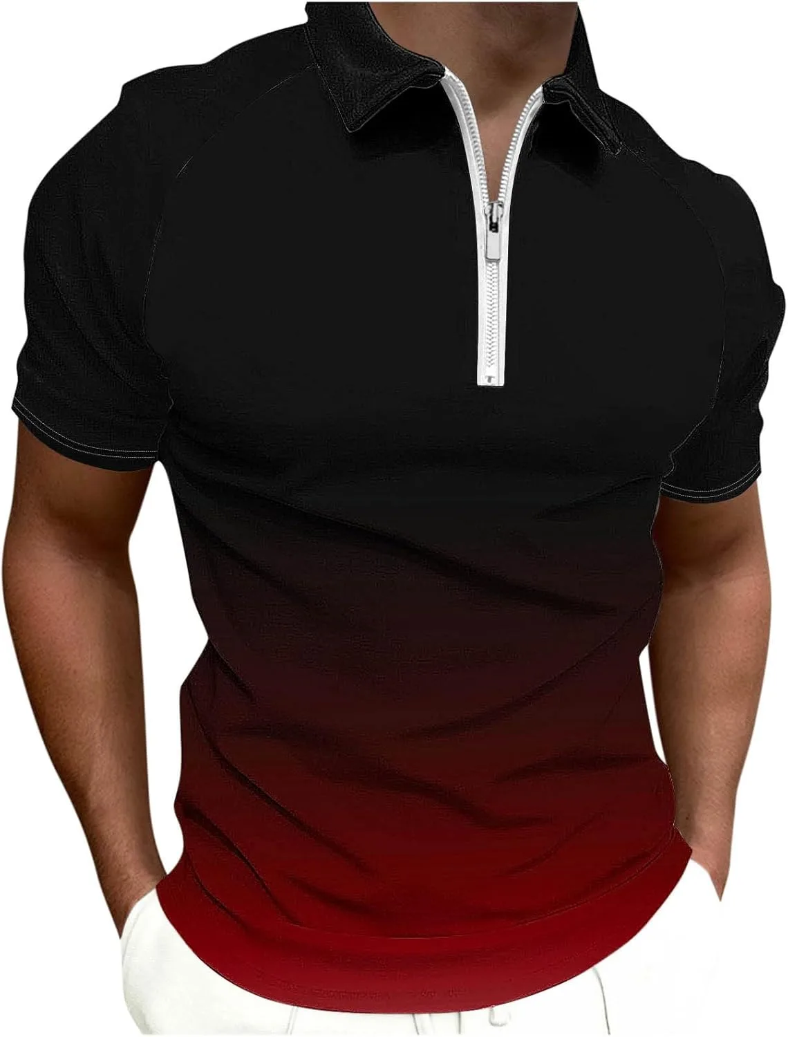 Футболка мужская с коротким рукавом и воротником Quarter Zip
Футболка мужская с коротким рукавом и воротником Quarter Zip