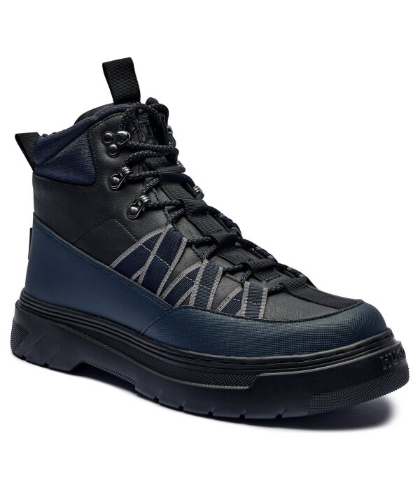 Ботинки мужские Hugo кожаные треккинговые, синий 
Ботинки мужские Hugo кожаные треккинговые, синий