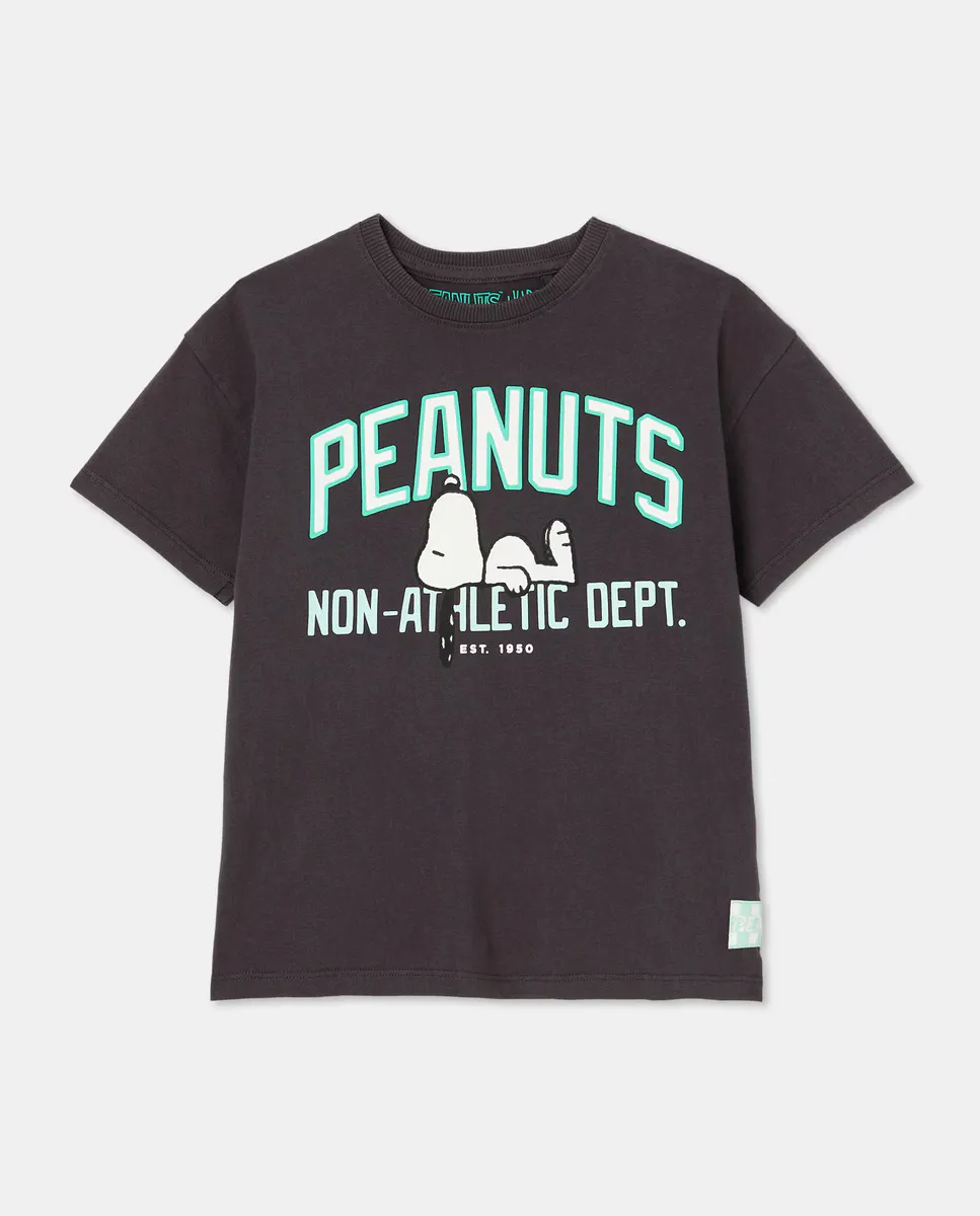 Детская футболка с коротким рукавом и принтом лежащего Снупи Kids El Corte Inglés, серый
Детская футболка с коротким рукавом и принтом лежащего Снупи Kids El Corte Inglés, серый