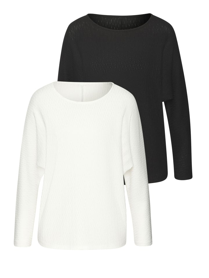 Рубашка с длинными рукавами кремового и черного цветов Vivance
Рубашка с длинными рукавами кремового и черного цветов Vivance