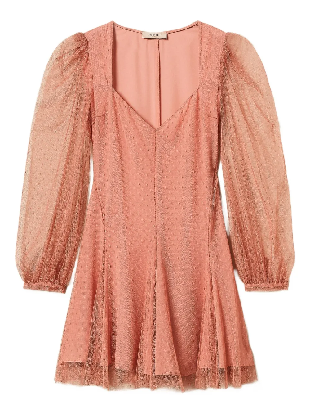Платье мини с объемными рукавами TWINSET, розовый
Платье мини с объемными рукавами TWINSET, розовый