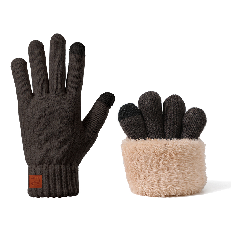 Утолщенные вязаные перчатки Men's Jeep, коричневый
Утолщенные вязаные перчатки Men's Jeep, коричневый