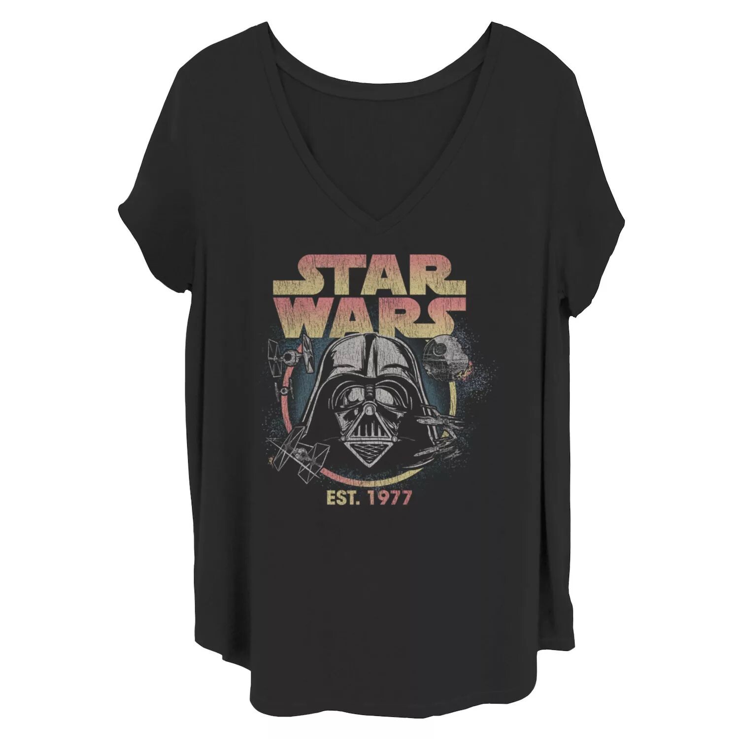 Футболка Juniors' Plus Star Wars Vader Dark Helm с V-образным вырезом и рисунком Licensed Character
Футболка Juniors' Plus Star Wars Vader Dark Helm с V-образным вырезом и рисунком Licensed Character