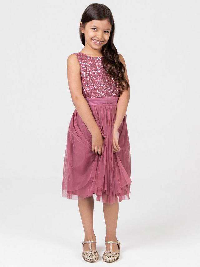 Детское платье миди без рукавов с пайетками Maya Deluxe, Desert Rose
Детское платье миди без рукавов с пайетками Maya Deluxe, Desert Rose