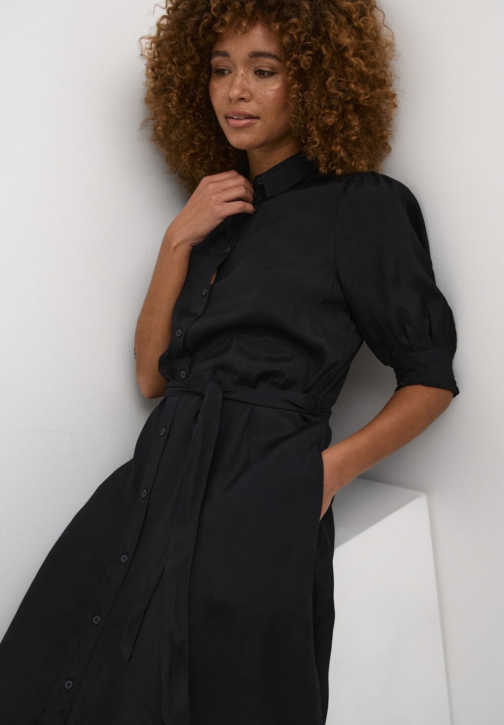 Платье-рубашка Kaffe, черный
Платье-рубашка Kaffe, черный