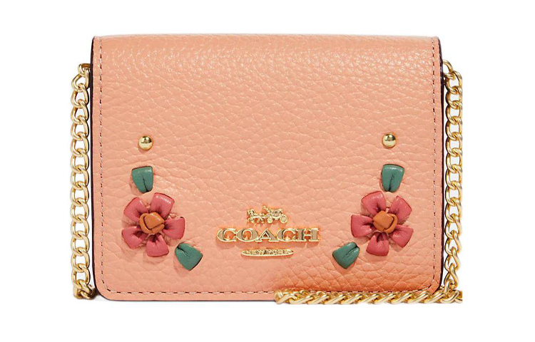 COACH Кожаный мини кошелёк через плечо с одной лямкой на цепочке женский розовый
COACH Кожаный мини кошелёк через плечо с одной лямкой на цепочке женский розовый