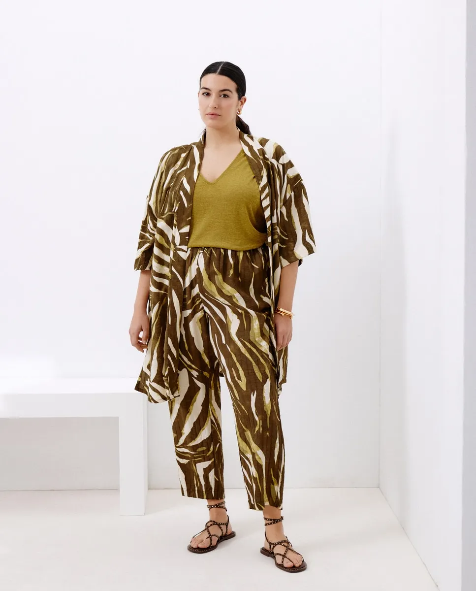 Длинное женское кимоно с принтом Couchel, зеленый
Длинное женское кимоно с принтом Couchel, зеленый