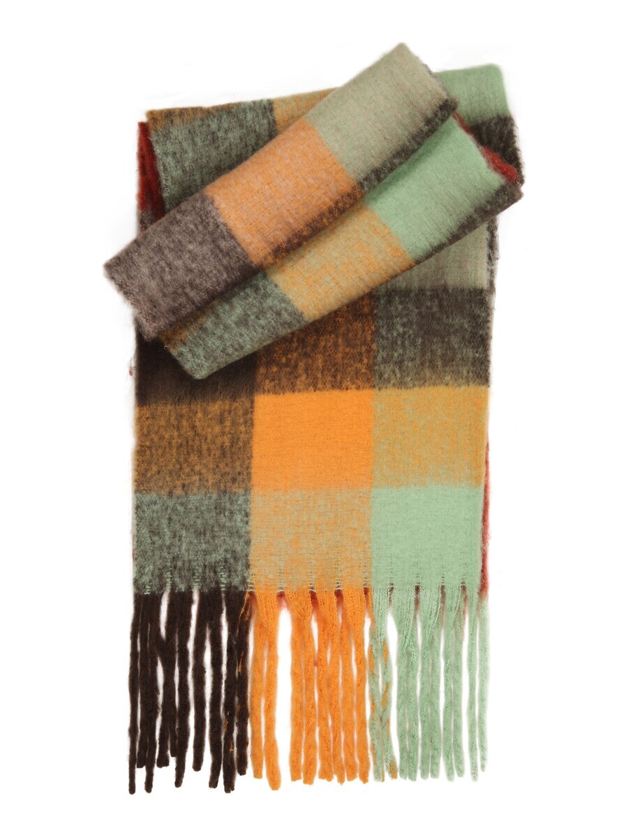 Шарф ABOUT YOU Scarf ST0805SCARF-22, цвет brown/yellow/white 
Шарф ABOUT YOU Scarf ST0805SCARF-22, цвет brown/yellow/white