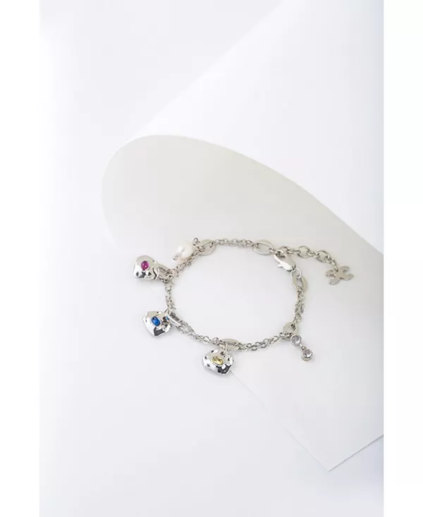 Браслет с подвесками из кубического циркония цвета ириса и пресноводного жемчуга Classicharms, silver
Браслет с подвесками из кубического циркония цвета ириса и пресноводного жемчуга Classicharms, silver