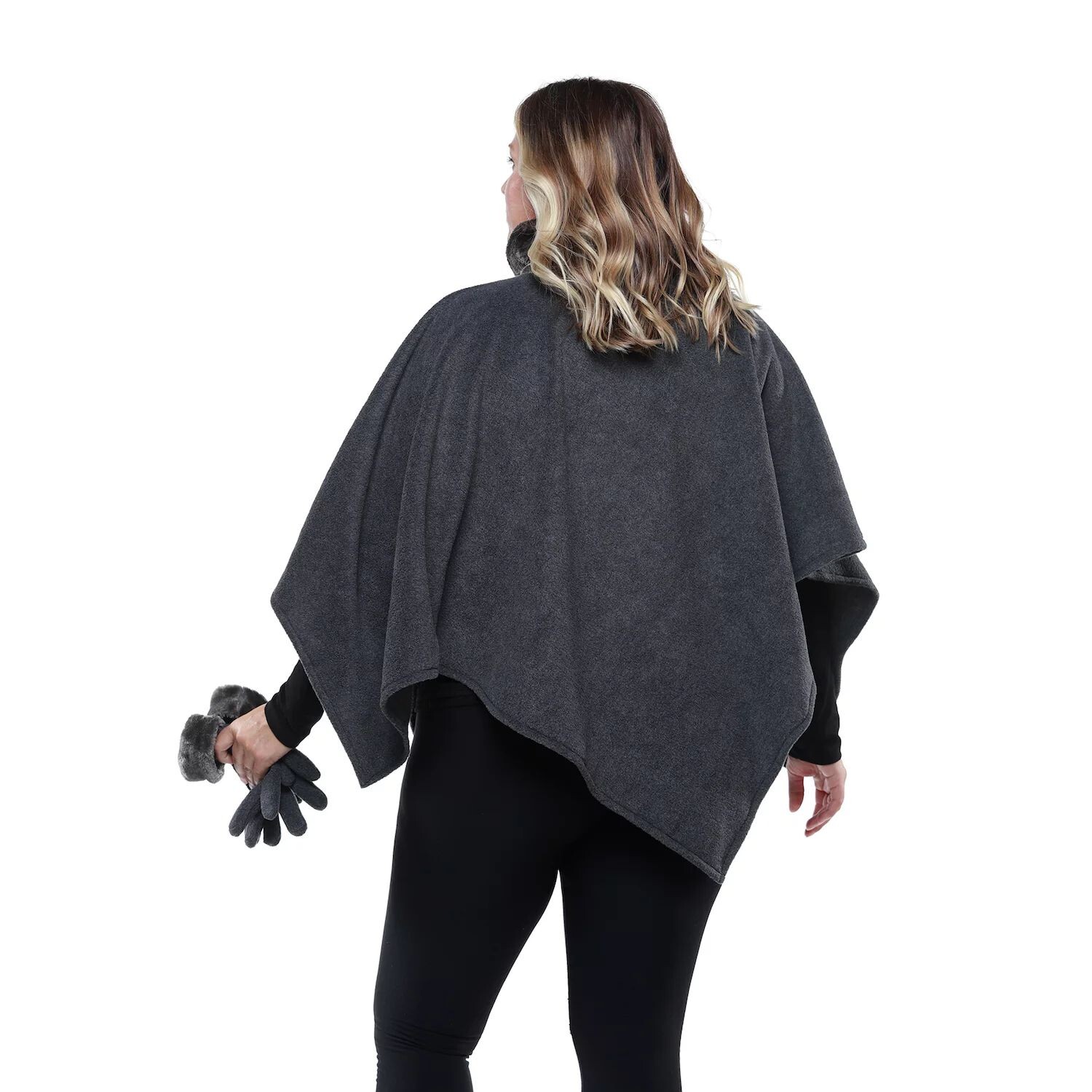 Женский комплект из флисового пончо и перчаток Linda Anderson с отделкой из искусственного меха Linda Anderson
Женский комплект из флисового пончо и перчаток Linda Anderson с отделкой из искусственного меха Linda Anderson