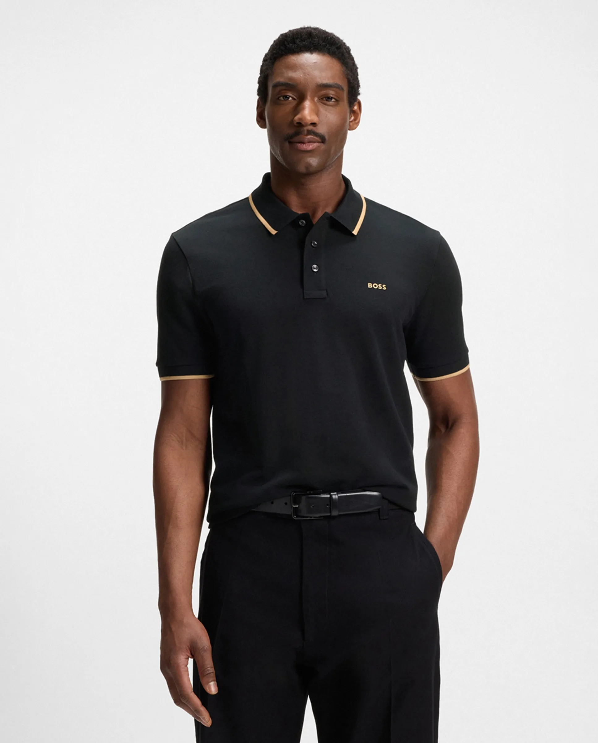 Мужская поло с коротким рукавом больших размеров Boss, черный
Мужская поло с коротким рукавом больших размеров Boss, черный