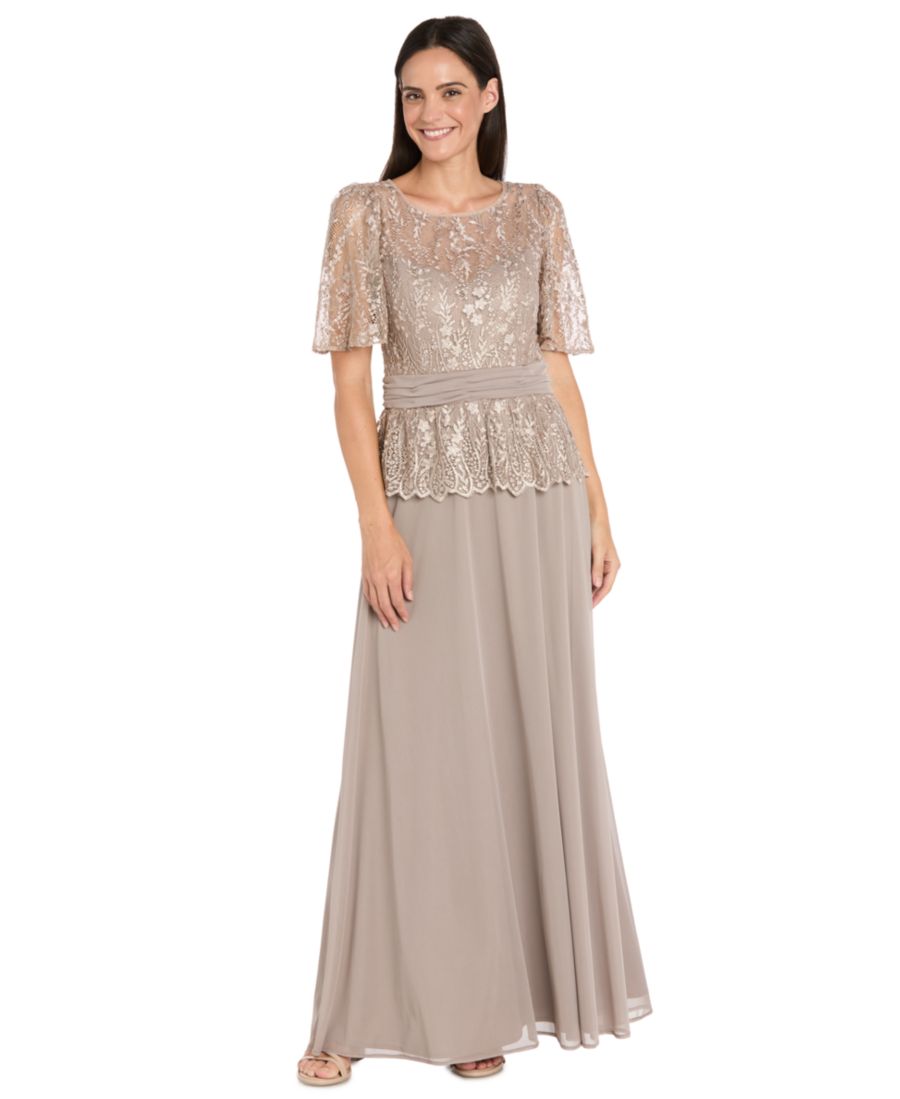 Женское платье с квадратным вырезом и короткими рукавами R & M Richards, Mocha
Женское платье с квадратным вырезом и короткими рукавами R & M Richards, Mocha