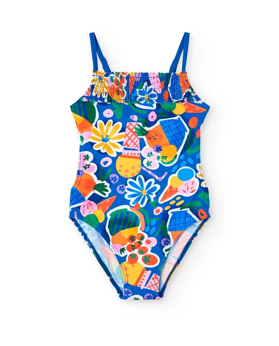 Детский купальник для девочки с тонкими регулируемыми бретелями и принтом Boboli, синий
Детский купальник для девочки с тонкими регулируемыми бретелями и принтом Boboli, синий