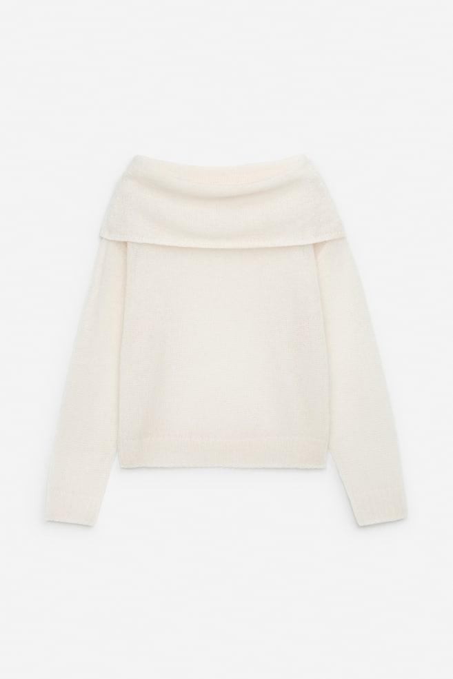 Свитер с открытыми плечами Arket, белый
Свитер с открытыми плечами Arket, белый