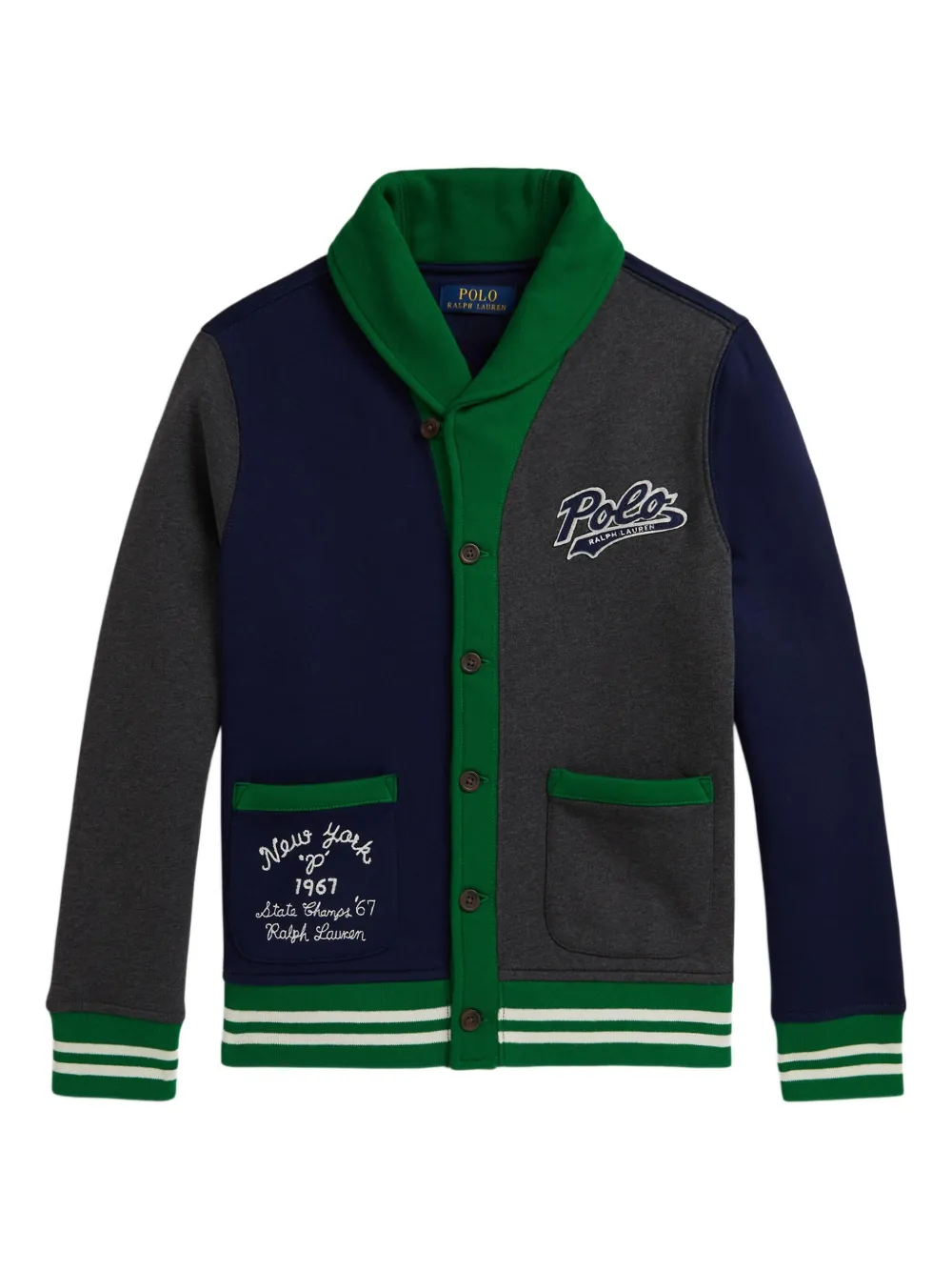 Кардиган с воротником-шалькой POLO RALPH LAUREN KIDS, серый
Кардиган с воротником-шалькой POLO RALPH LAUREN KIDS, серый