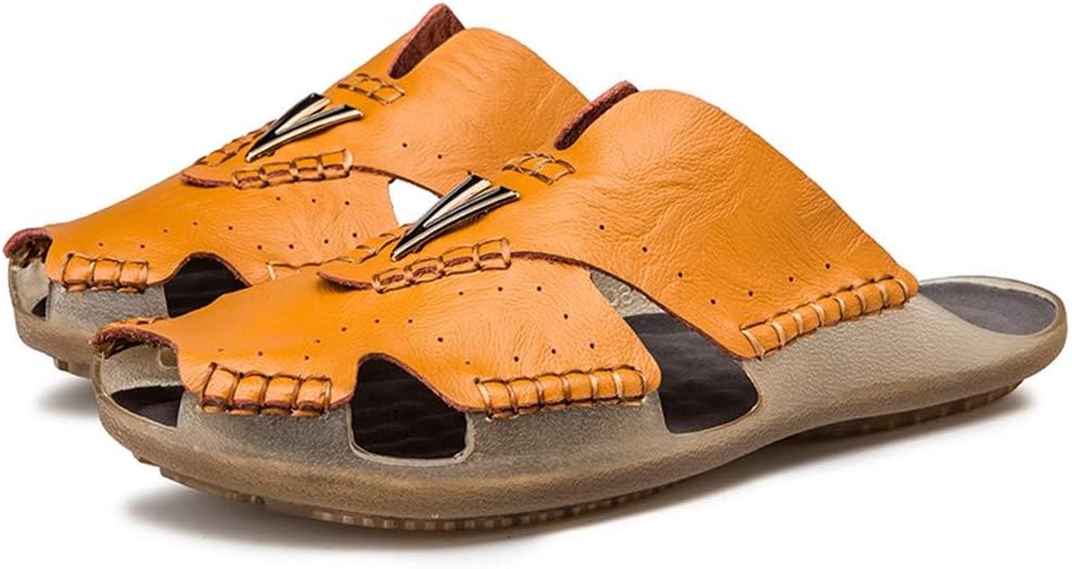 Мужские сланцы Asifn Летние кожаные сандалии Дышащие шлепанцы для пляжа Мягкие с открытым носком Повседневные тапочки, желтый
Мужские сланцы Asifn Летние кожаные сандалии Дышащие шлепанцы для пляжа Мягкие с открытым носком Повседневные тапочки, желтый