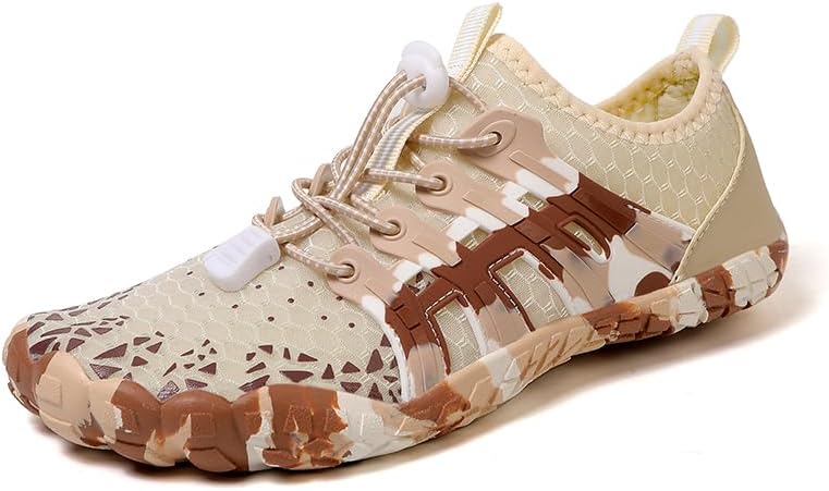 Мужские водные кроссовки из быстросохнущей сетчатой ткани с дренажной подошвой и шнуровкой для пляжа Zhogize, бежевый
Мужские водные кроссовки из быстросохнущей сетчатой ткани с дренажной подошвой и шнуровкой для пляжа Zhogize, бежевый