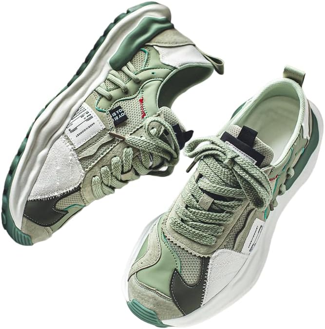 Удобные нескользящие прочные кроссовки с толстой подошвой, мужские стильные кеды в уличном стиле с цветными вставками, подходящие для активного отдыха на улице Hhhchpm, зеленый
Удобные нескользящие прочные кроссовки с толстой подошвой, мужские стильные кеды в уличном стиле с цветными вставками, подходящие для активного отдыха на улице Hhhchpm, зеленый