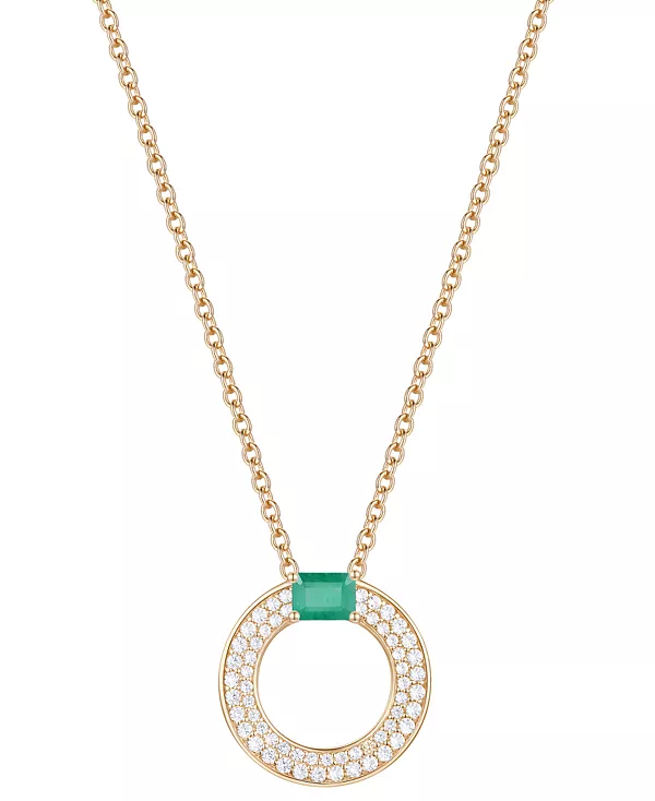 Круглое ожерелье с подвеской длиной 18 дюймов из 14-каратного белого золота с сапфиром (1/4 карата) и бриллиантом (1/4 карата) (также доступно с рубинами и изумрудами) Macy'S, emerald
Круглое ожерелье с подвеской длиной 18 дюймов из 14-каратного белого золота с сапфиром (1/4 карата) и бриллиантом (1/4 карата) (также доступно с рубинами и изумрудами) Macy'S, emerald