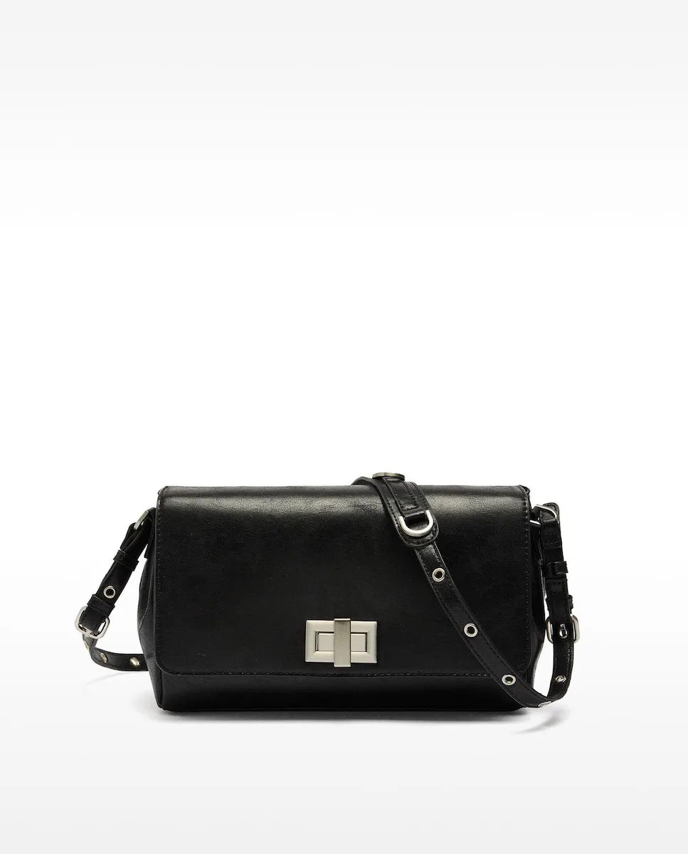 Тонкая женская сумка через плечо с клапаном и застежкой на пуговицу Parfois, черный
Тонкая женская сумка через плечо с клапаном и застежкой на пуговицу Parfois, черный