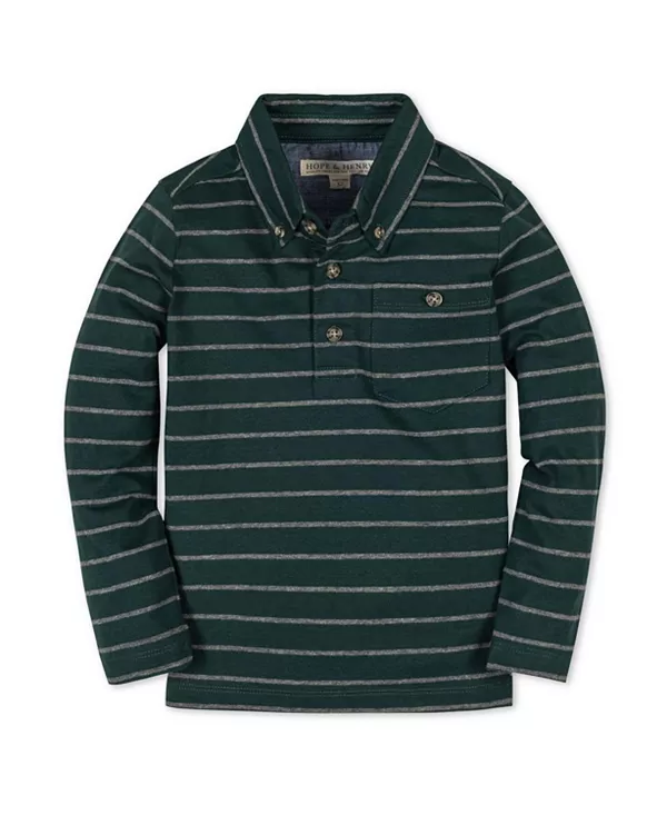 Поло с длинными рукавами из органического трикотажа для мальчиков - для малышей и детей постарше. Hope & Henry, зеленый
Поло с длинными рукавами из органического трикотажа для мальчиков - для малышей и детей постарше. Hope & Henry, зеленый