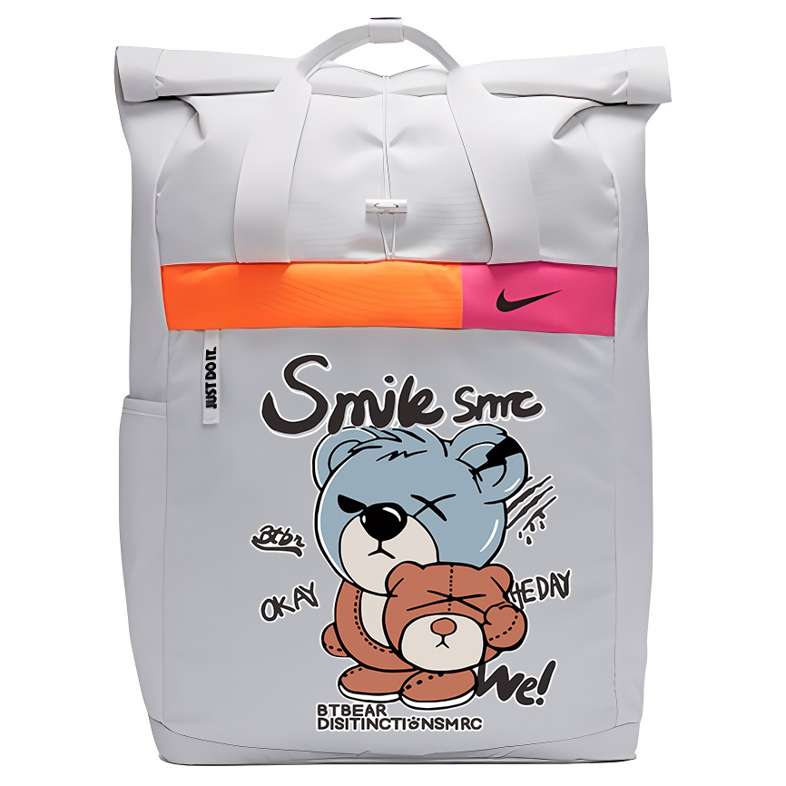 Nike Тканевый рюкзак с принтом унисекс белый, Pullover Bear
Nike Тканевый рюкзак с принтом унисекс белый, Pullover Bear