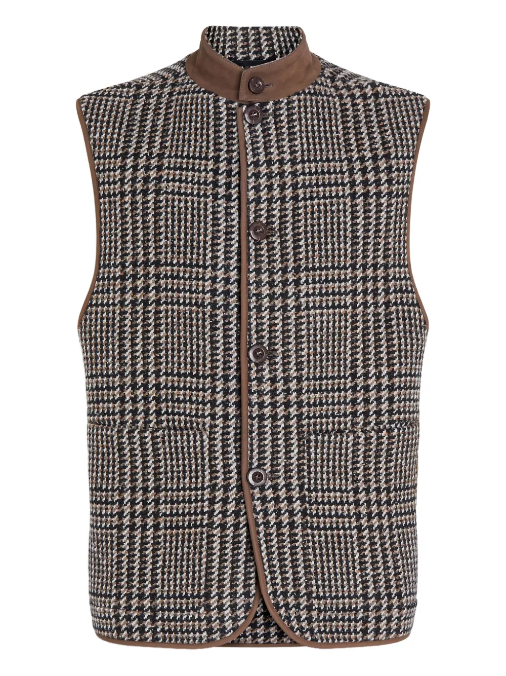 Жилет в гусиную лапку Zegna, коричневый
Жилет в гусиную лапку Zegna, коричневый