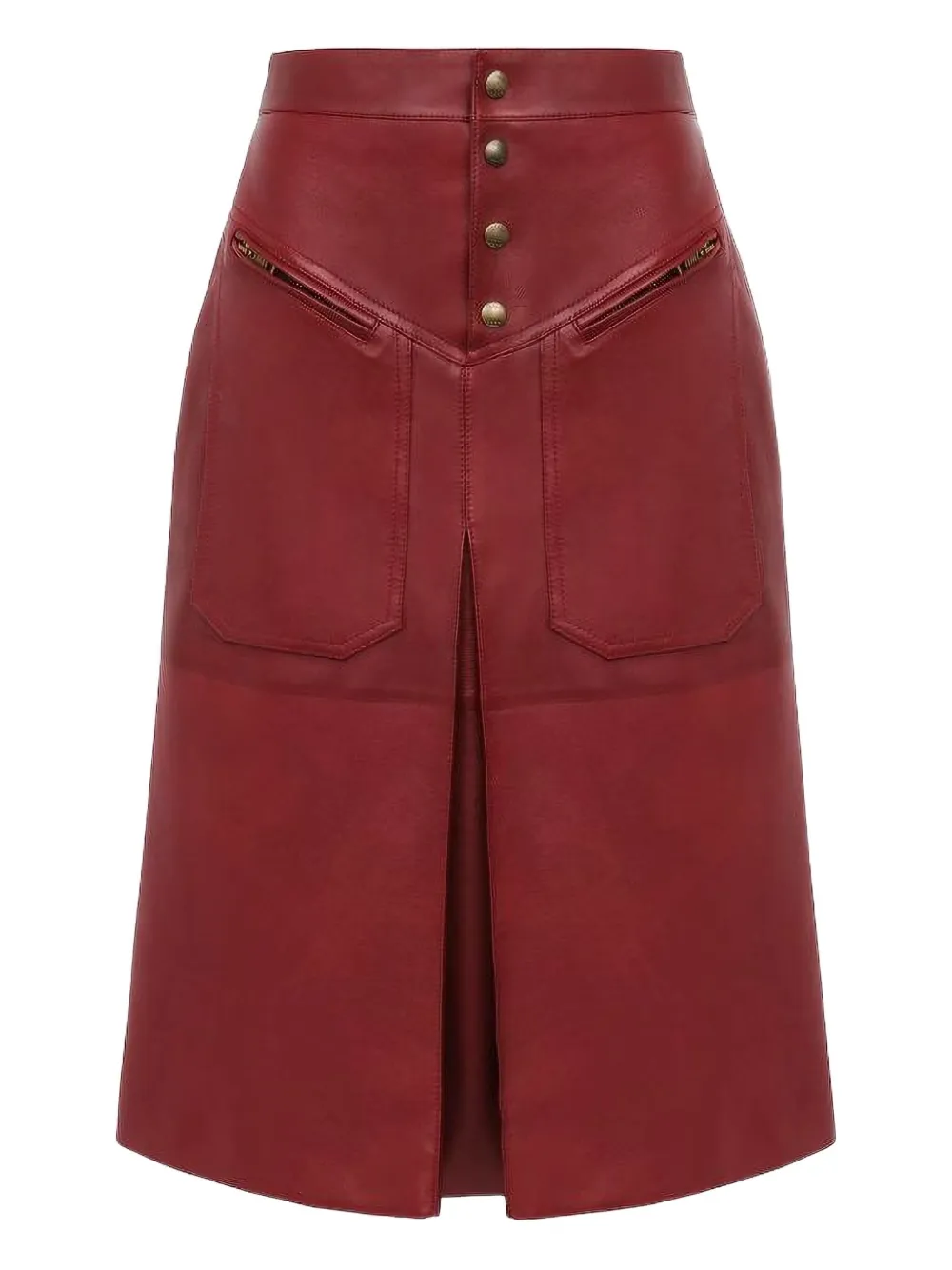Миди-юбка прямого кроя из кожи с карманами CHLOÉ, красный
Миди-юбка прямого кроя из кожи с карманами CHLOÉ, красный
