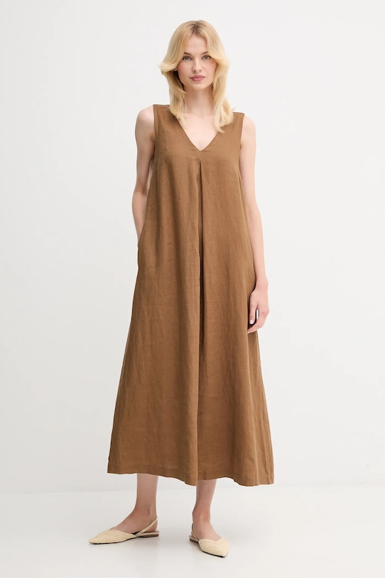 Льняное платье United Colors Of Benetton, коричневый
Льняное платье United Colors Of Benetton, коричневый