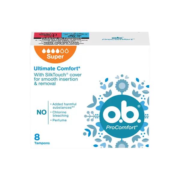 Супергигиеничные тампоны, 8 шт./1 упаковка. O.B. Procomfort
Супергигиеничные тампоны, 8 шт./1 упаковка. O.B. Procomfort