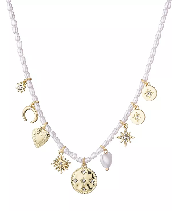 Ожерелье из золотой жемчуга с подвесками Adornia, white
Ожерелье из золотой жемчуга с подвесками Adornia, white