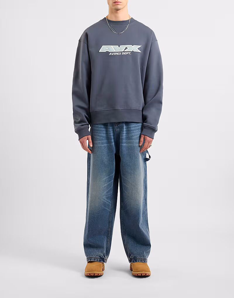 Толстовка AVX Squadie с длинными рукавами сланцево-синего цвета Avirex
Толстовка AVX Squadie с длинными рукавами сланцево-синего цвета Avirex